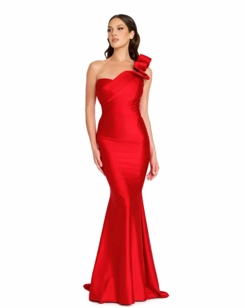 NICOLE BAKTI ONE SHOULDER RIBBON GOWN – The Showroom Charleston